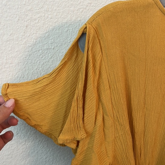 Lulus Mustard Yellow Wrap Dress - Picture 7 of 10